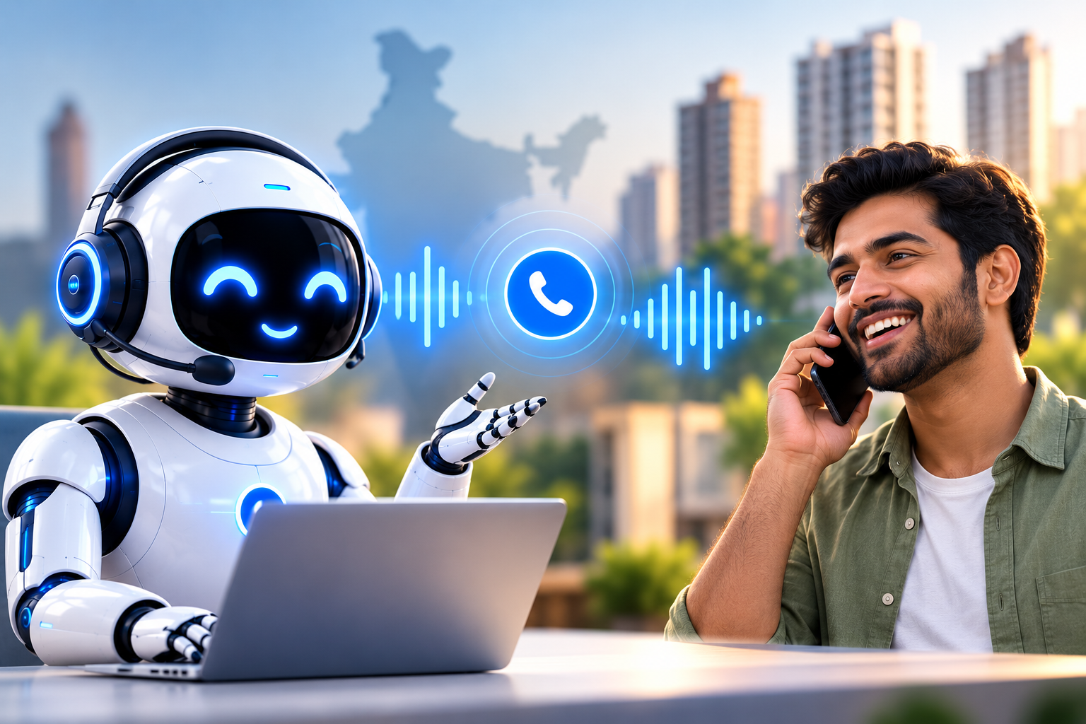 AI caller with Hindi voice support