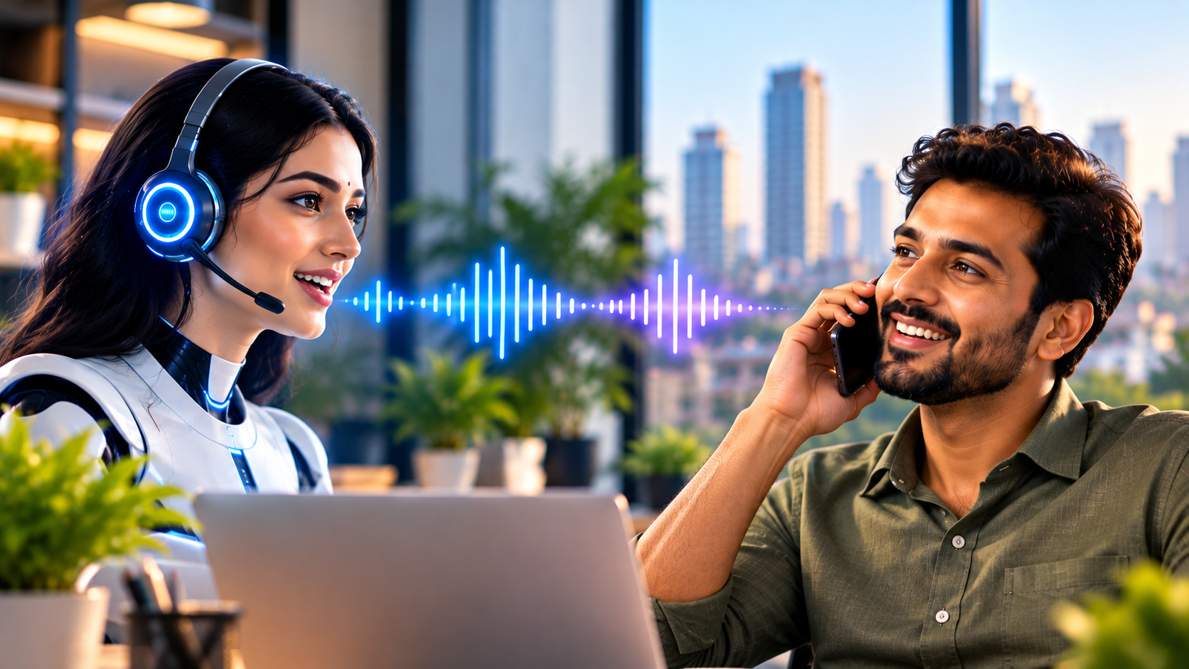AI calling agent with Indian accent